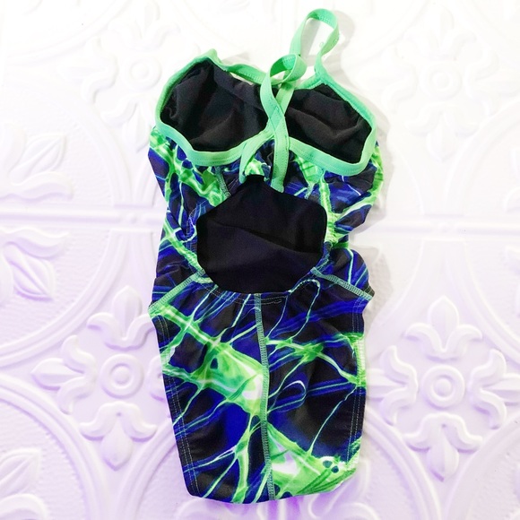 Waterpro Lightning Thin Strap One Piece Swimsuit Size 24 - Picture 4 of 7